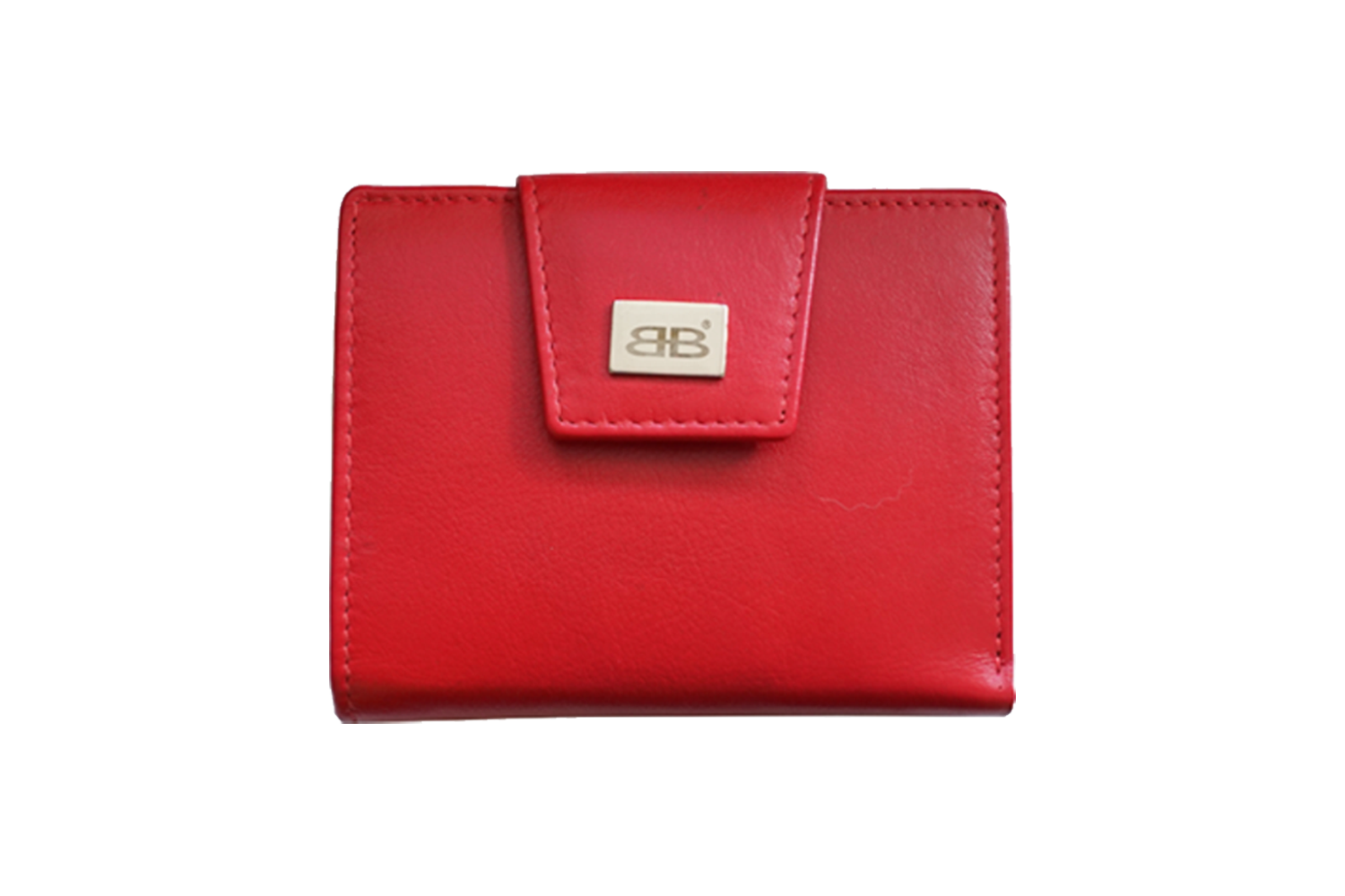 Damenbörse mit Wiener Schachtel und Außenriegel rot LEDER RFID - 854-019-70