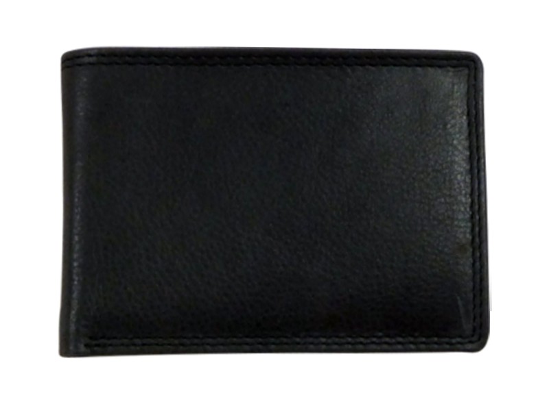 Mini-Scheintasche Minibörse aus Leder von Stefano in schwarz - 683-023-60