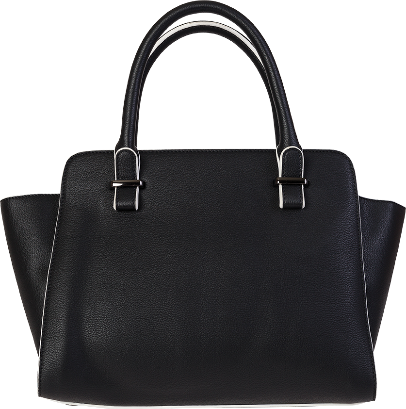 elegante Louiz&Lou Henkeltasche Trapez-bag mit Ornament in schwarz - 2660-60