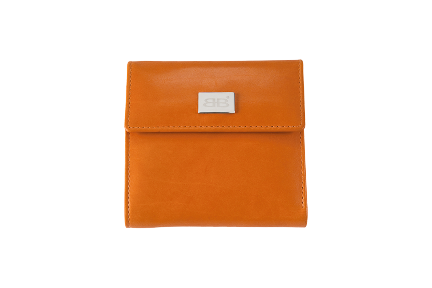 Kleine Damenbörse Minibörse mit Flügelwand in orange LEDER - 859-019-04