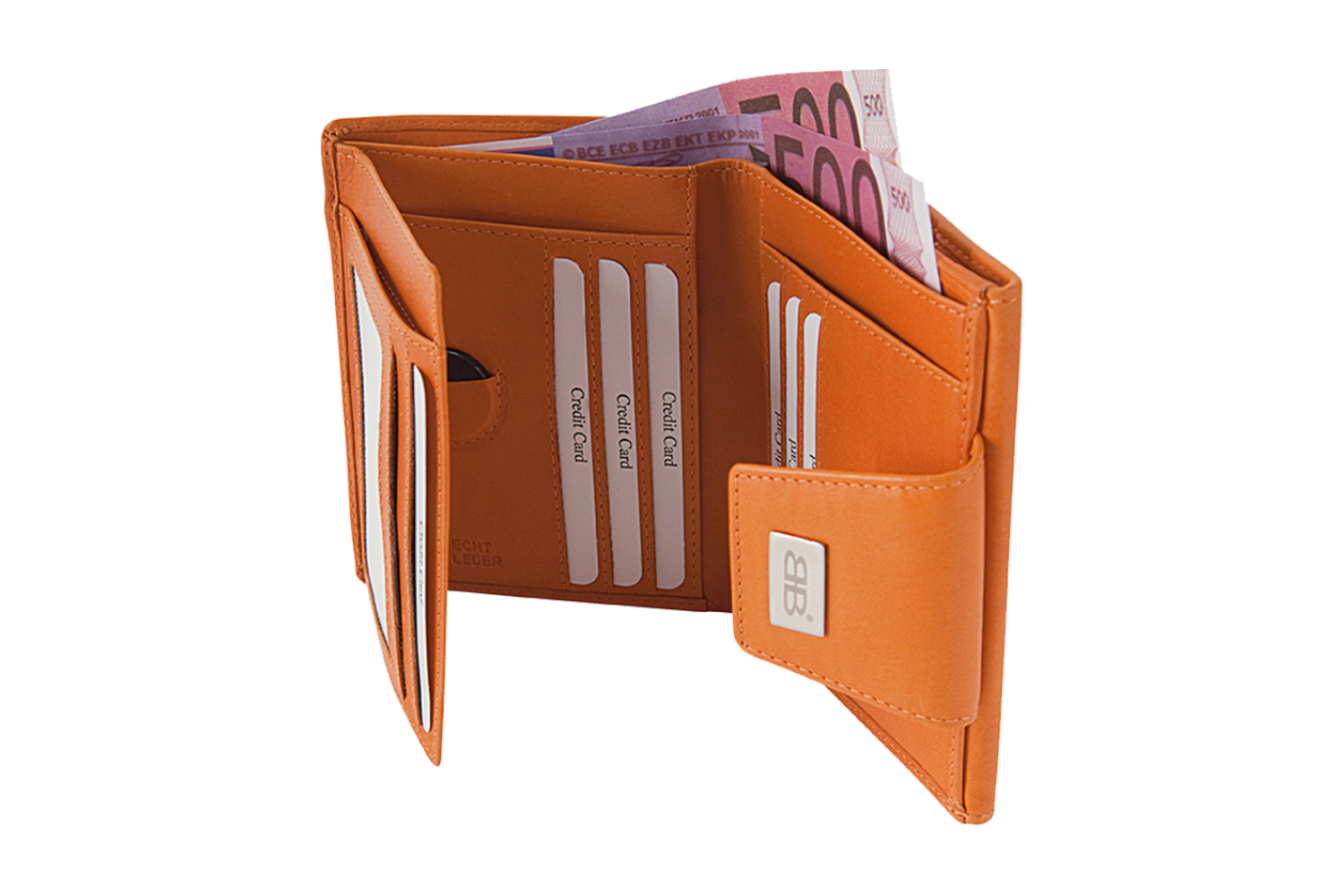 Damenbörse mit Wiener Schachtel und Außenriegel lila LEDER RFID - 854-019-07