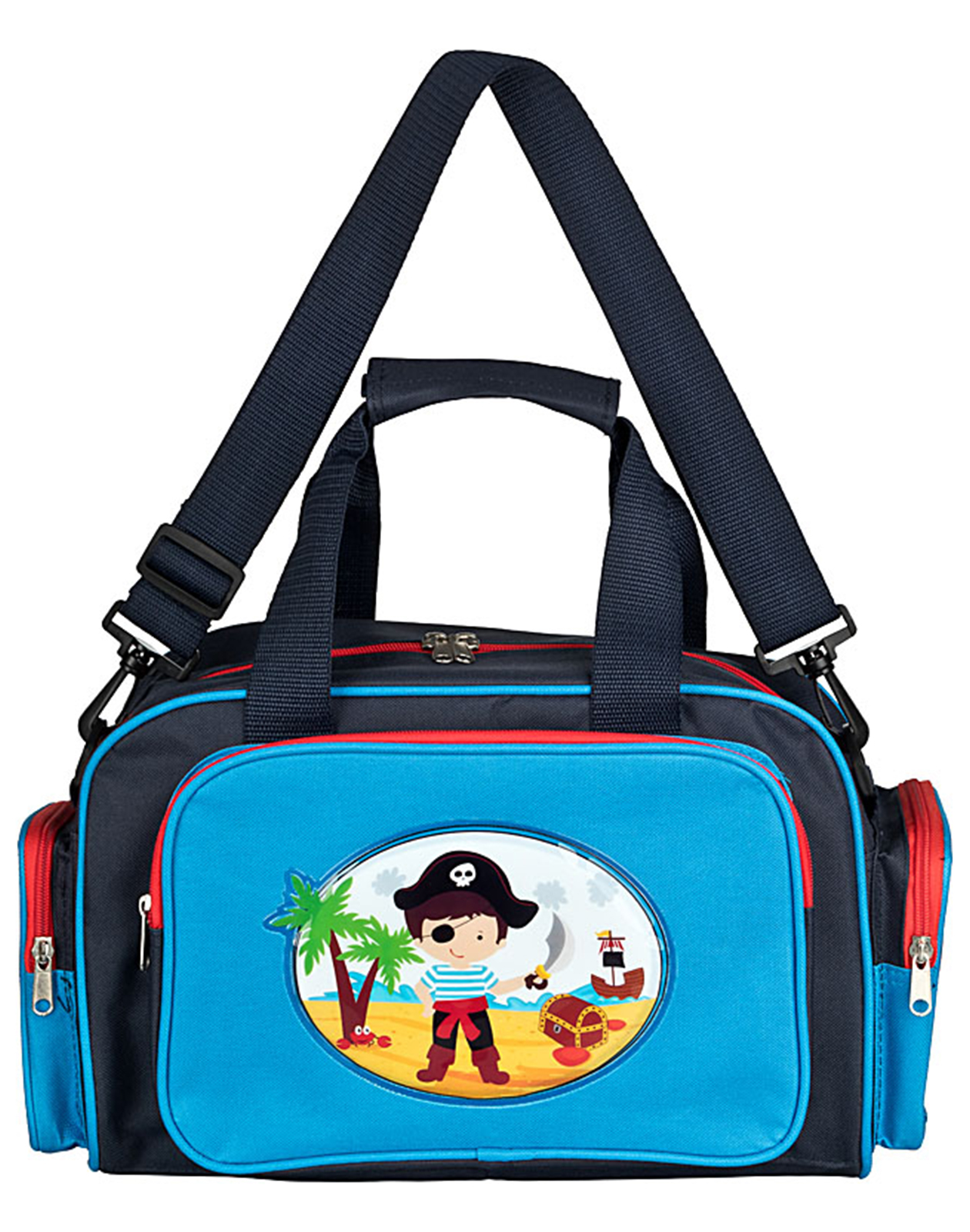 Kinder Reisetasche Kindergartentasche mit Pirat Motiv in blau - 76575