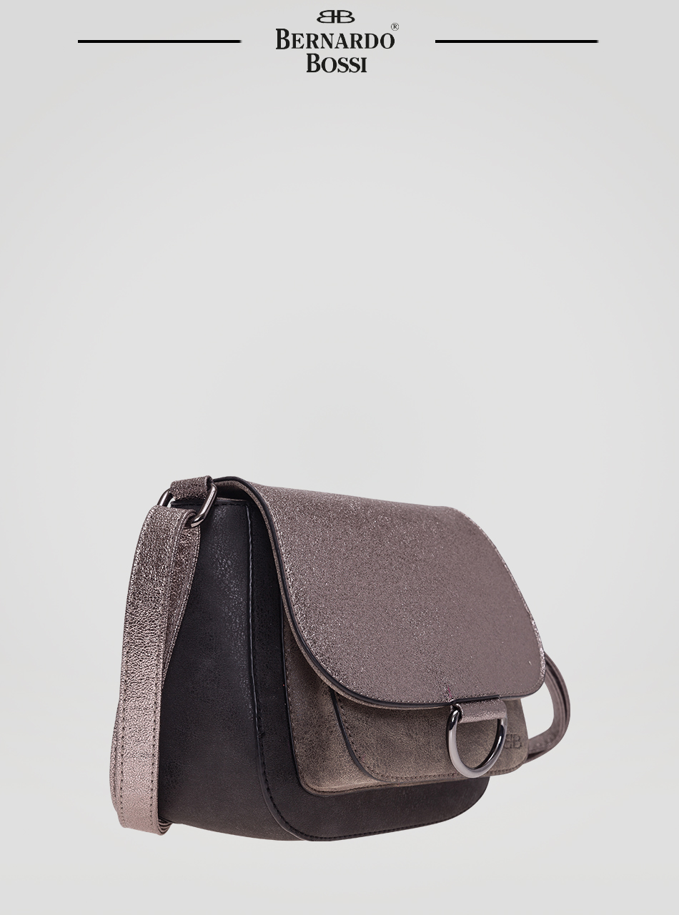 Überschlagtasche Abendtasche in schwarz von Bernardo Bossi