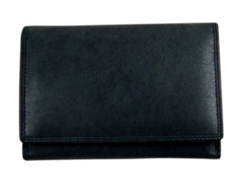 Überschlagbörse mit 15 Kreditkartenfächer schwarz - 850-023-60
