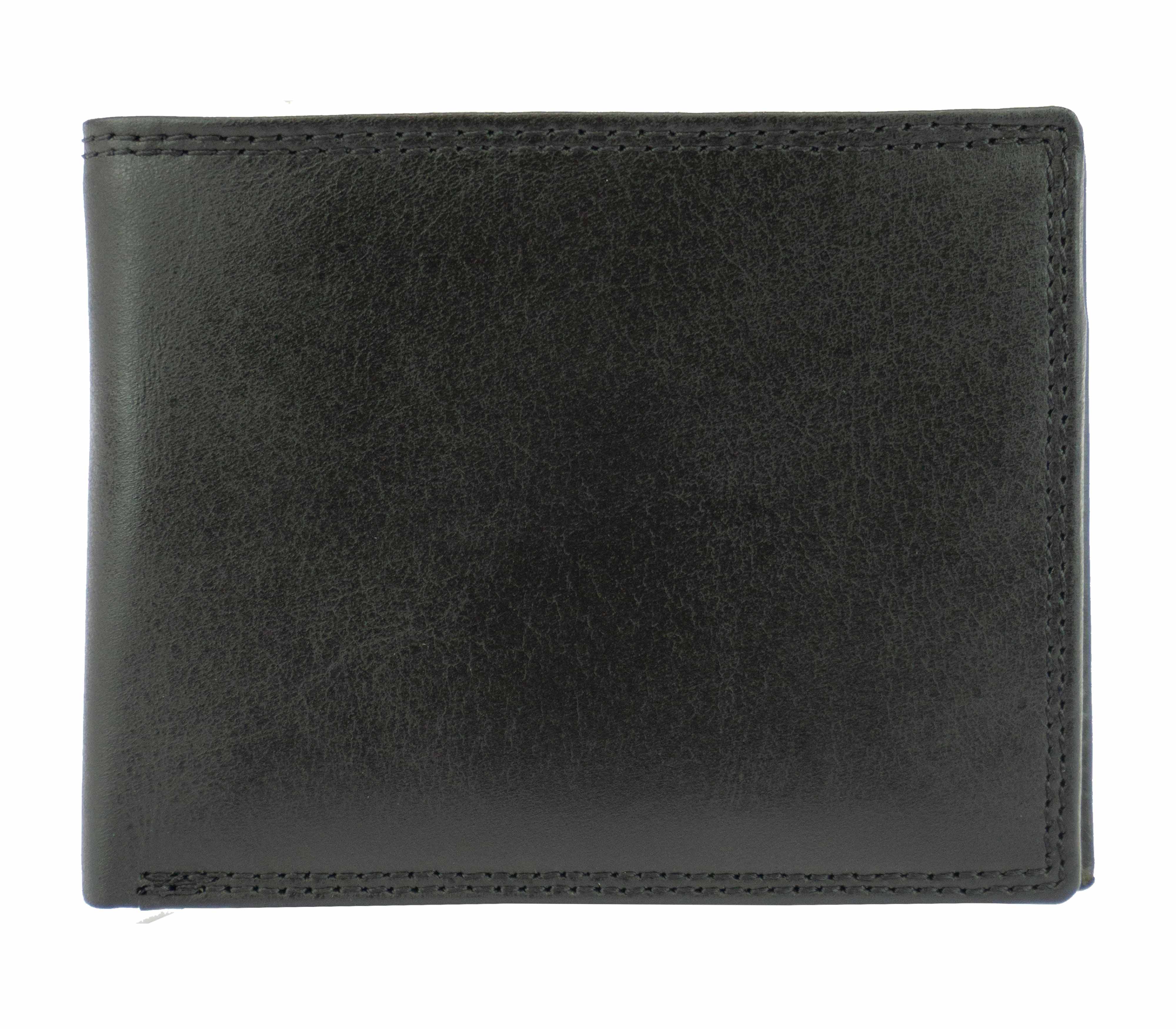 Scheintasche Echtleder RFID von Stefano schwarz, Querformat - K-360-60