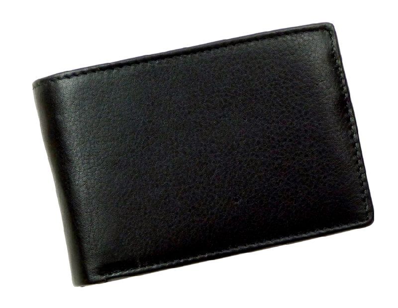 Mini-Scheintaschen Minibörse m.Riegel und RV-Fach von Stefano Leder in schwarz - 676-032-60