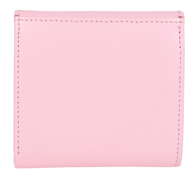 Kleine Damenbörse Minibörse mit Flügelwand in rosa LEDER RFID - 859-012-40