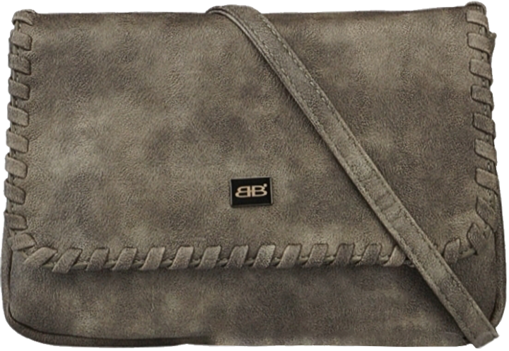 Überschlagtasche aus PU, grau