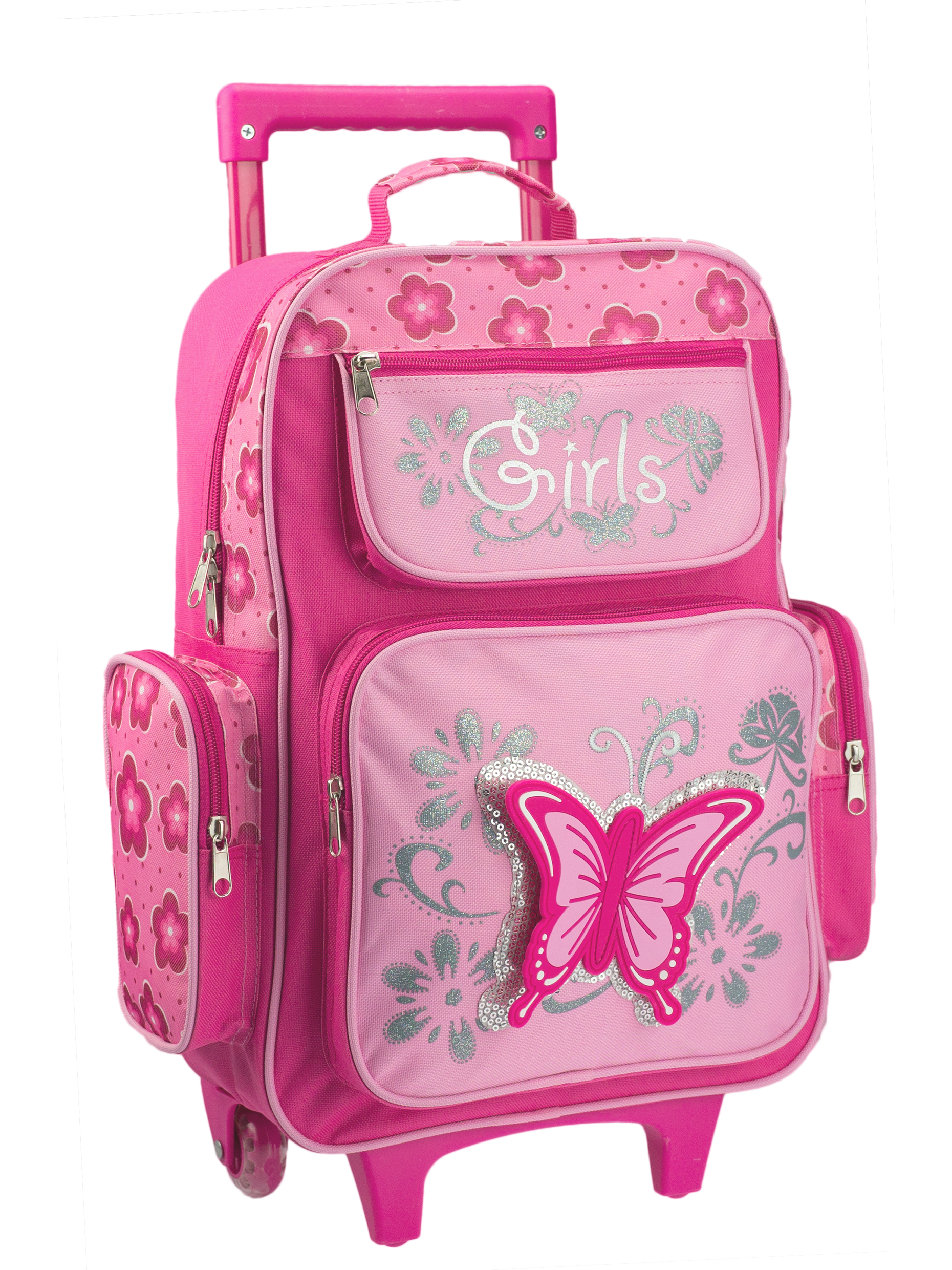Kindertrolley für Mädchen "Schmetterling" in pink - 1921-100-80