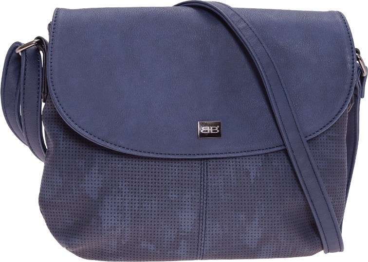Überschlagtasche Perforated Diversity blau