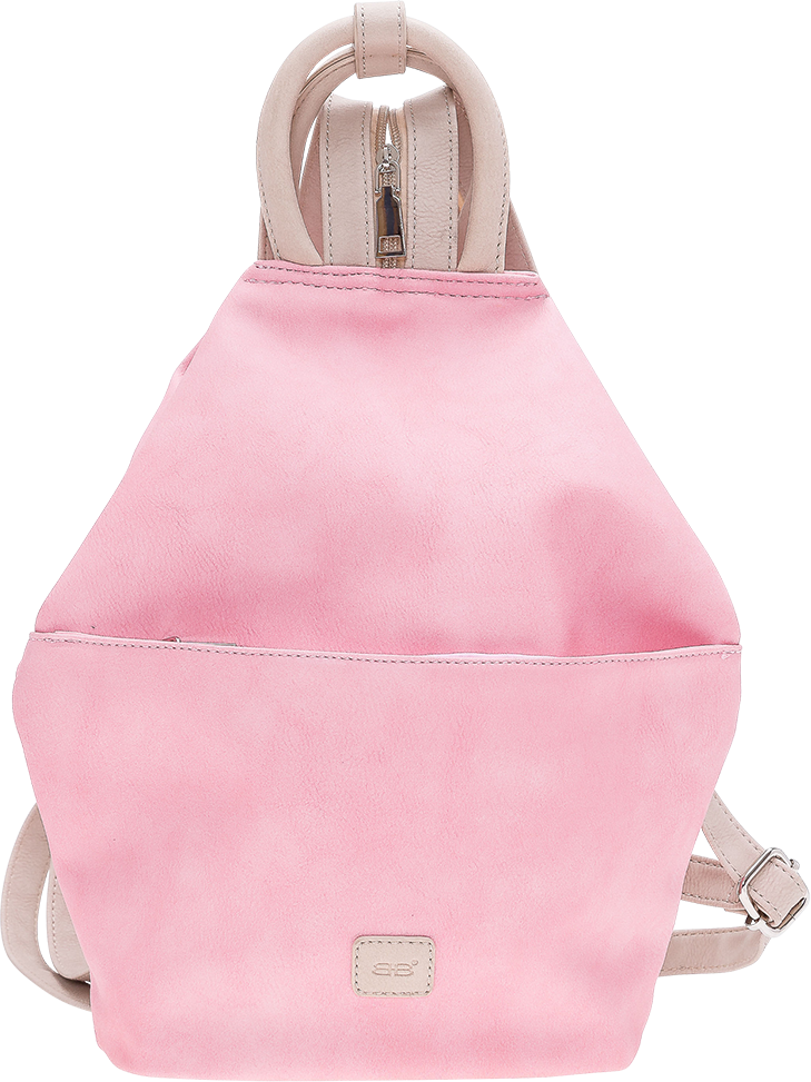 Rucksack Farbgefühle von Bernardo Bossi in rosa mit beige