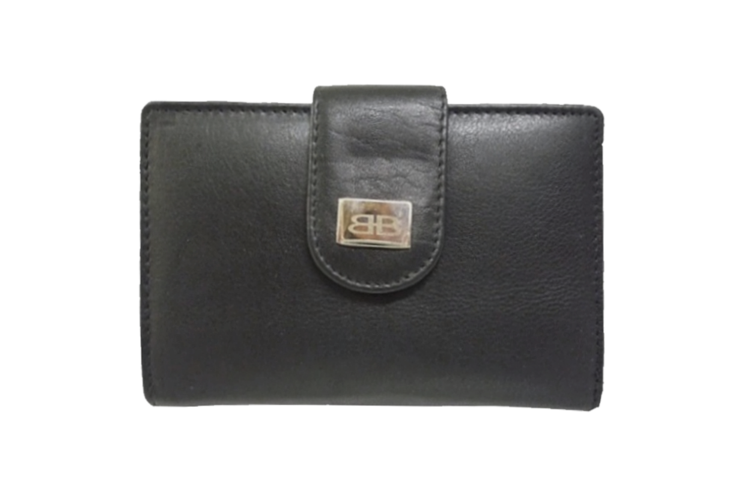 Damenbörse mit Überschlag in schwarz von Bernardo Bossi LEDER RFID - 857-019-60