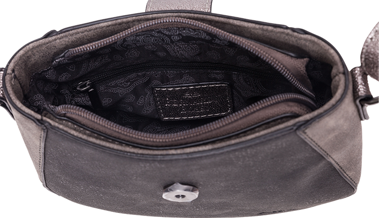 Überschlagtasche Abendtasche Umhängetasche in schwarz von Bernardo Bossi - 291-01-60